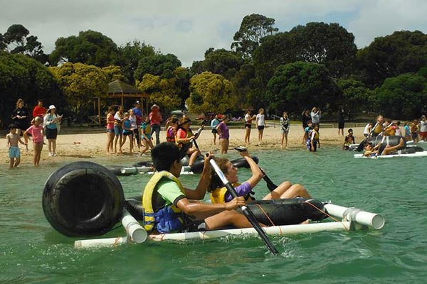 Raft Building Challenge for school groups photo